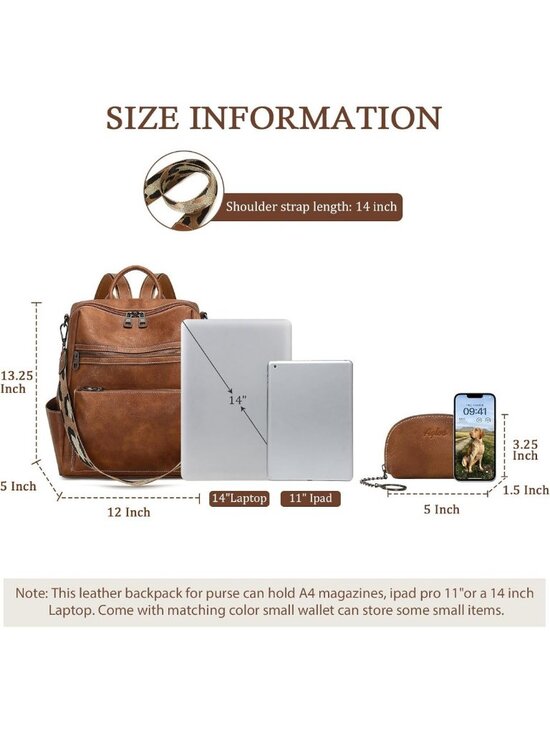 Stylish Faux Leather Backpack Purse for Women | Trendy Shoulder Bag for Work main image 7
